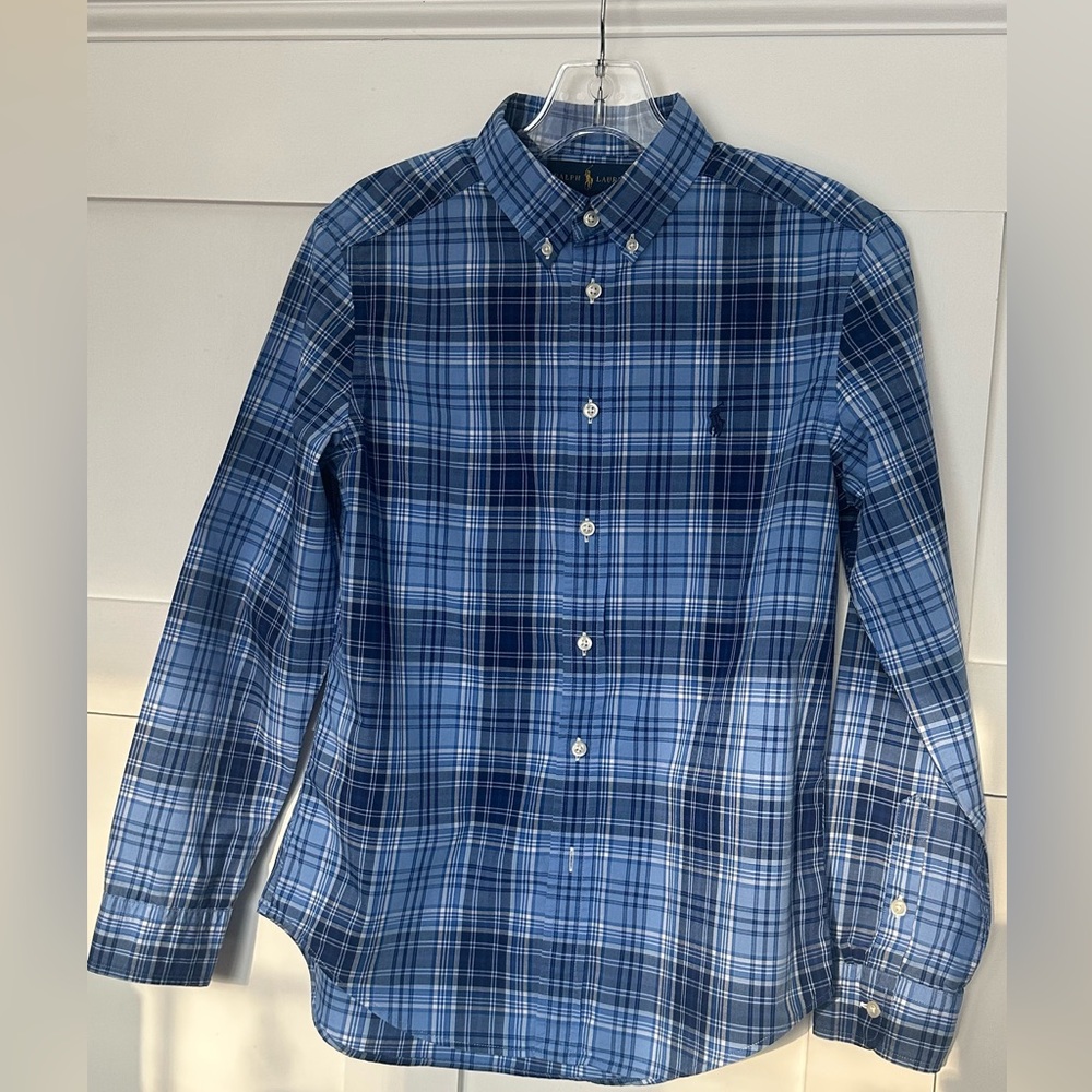 Polo by Ralph Lauren Boy’s L (14-16) Blue Plaid Shirt